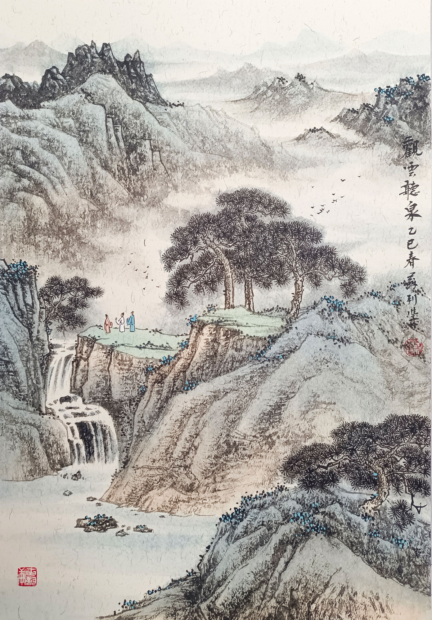 苏利学作品《观云听泉》